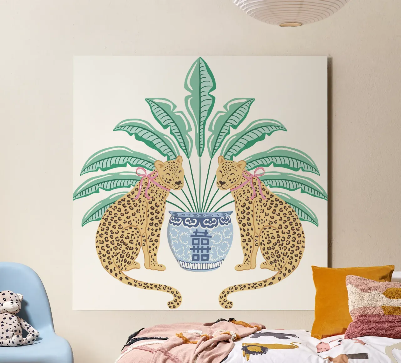 Leopards and ginger jar alluminio dibond da Vivdesign
