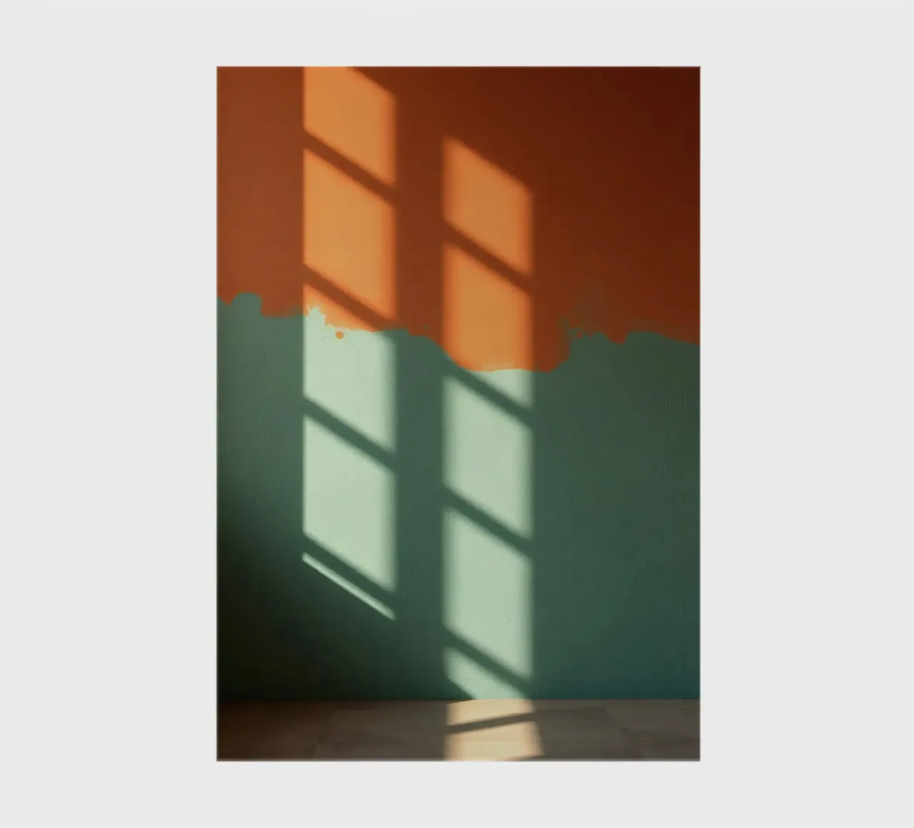 Light and shadow interplay on colorful wall in a sunlit notebook by DesignDoodle