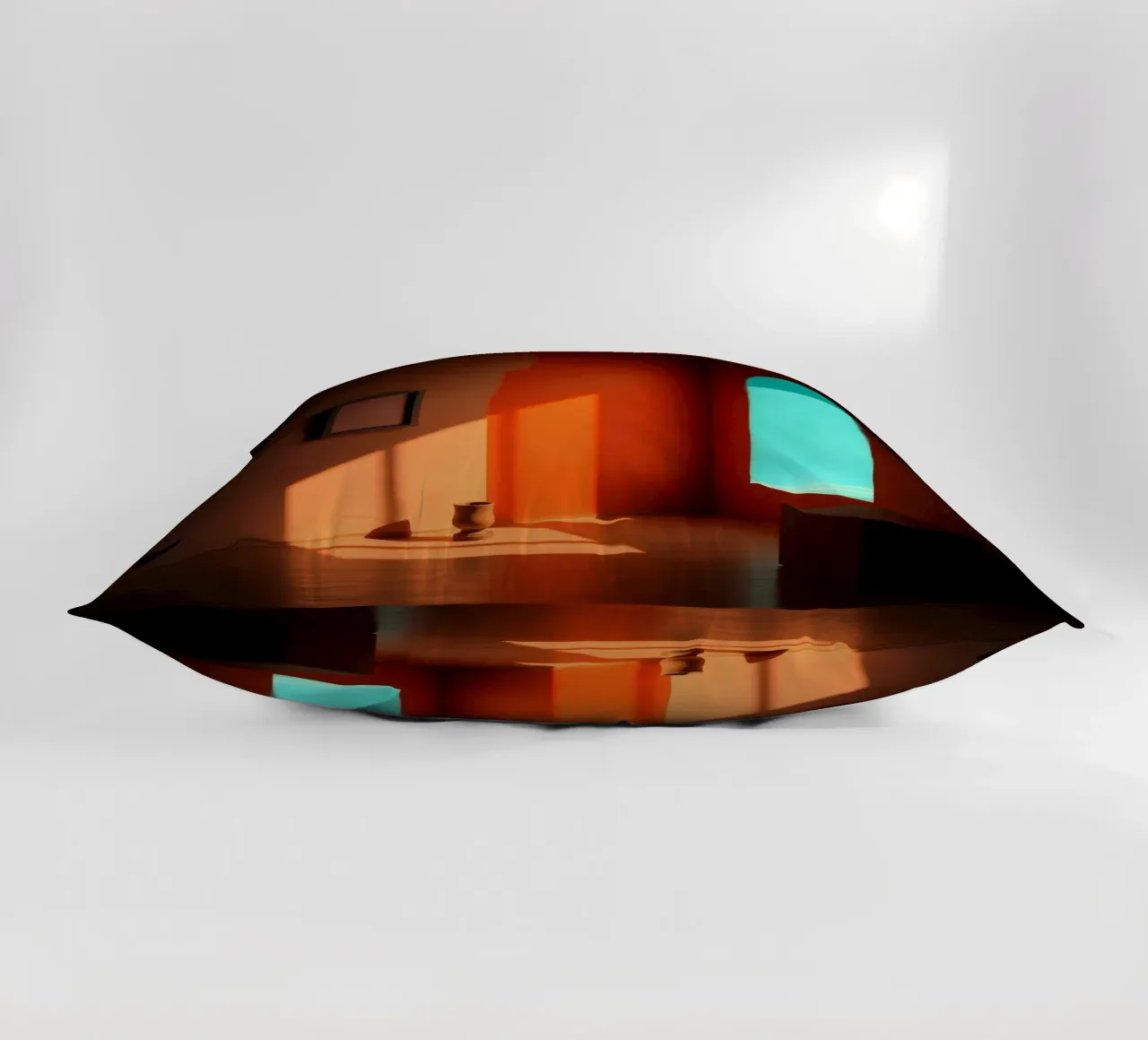 sunlight creating patterns in an artistically designed room decorative cushion by DesignDoodle