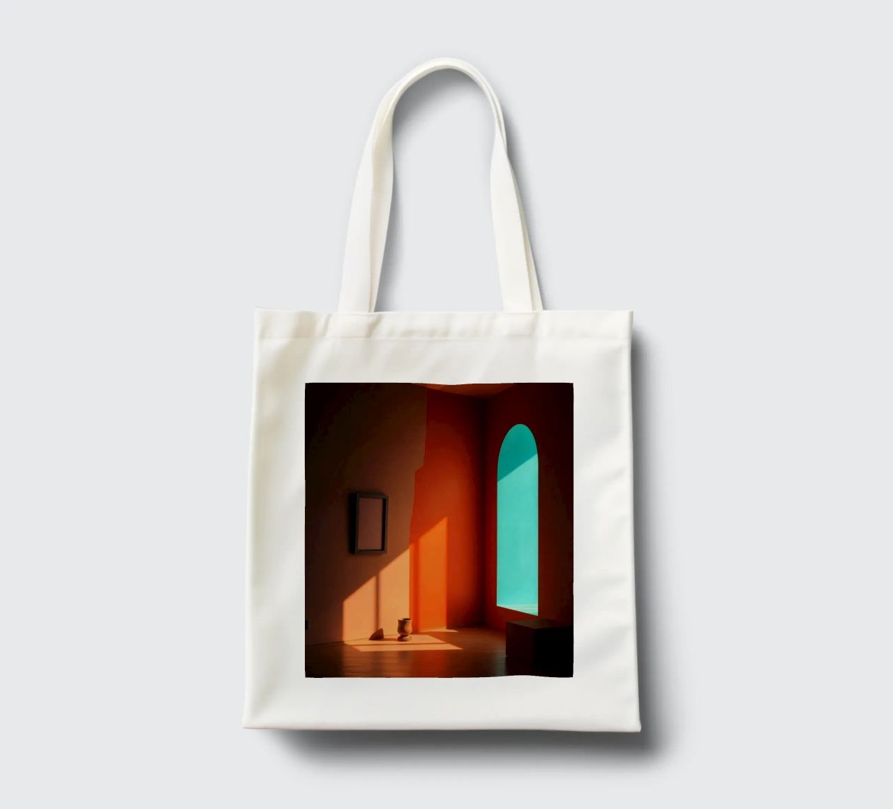 sunlight creating patterns in an artistically designed room tote bag by DesignDoodle