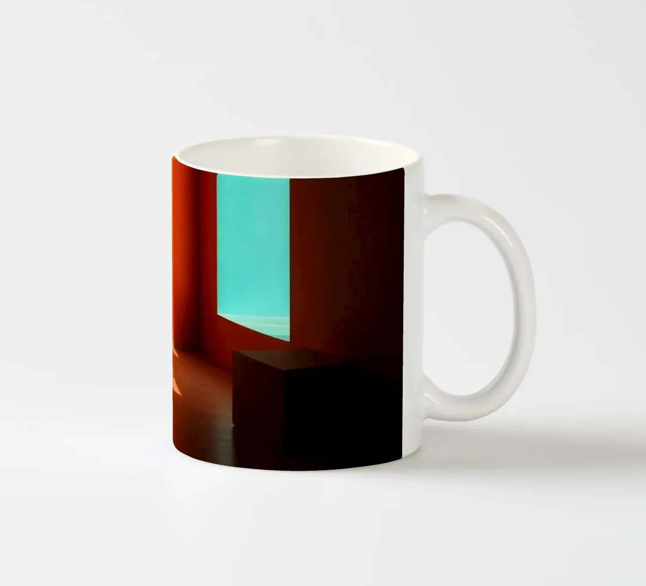 lumière du soleil créant des motifs dans une pièce artistiquement conçue mug en céramique de DesignDoodle