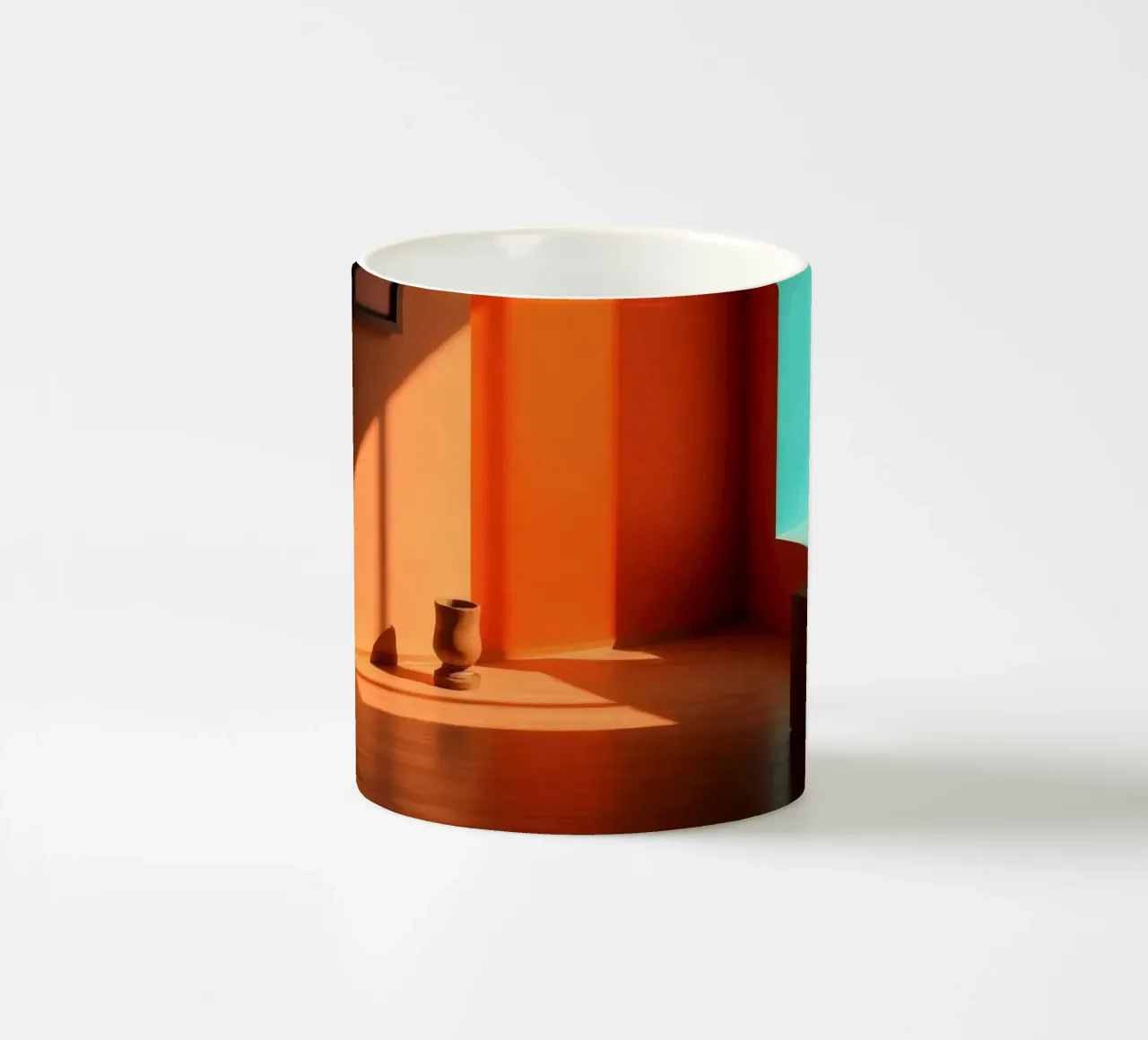 lumière du soleil créant des motifs dans une pièce artistiquement conçue mug en céramique de DesignDoodle