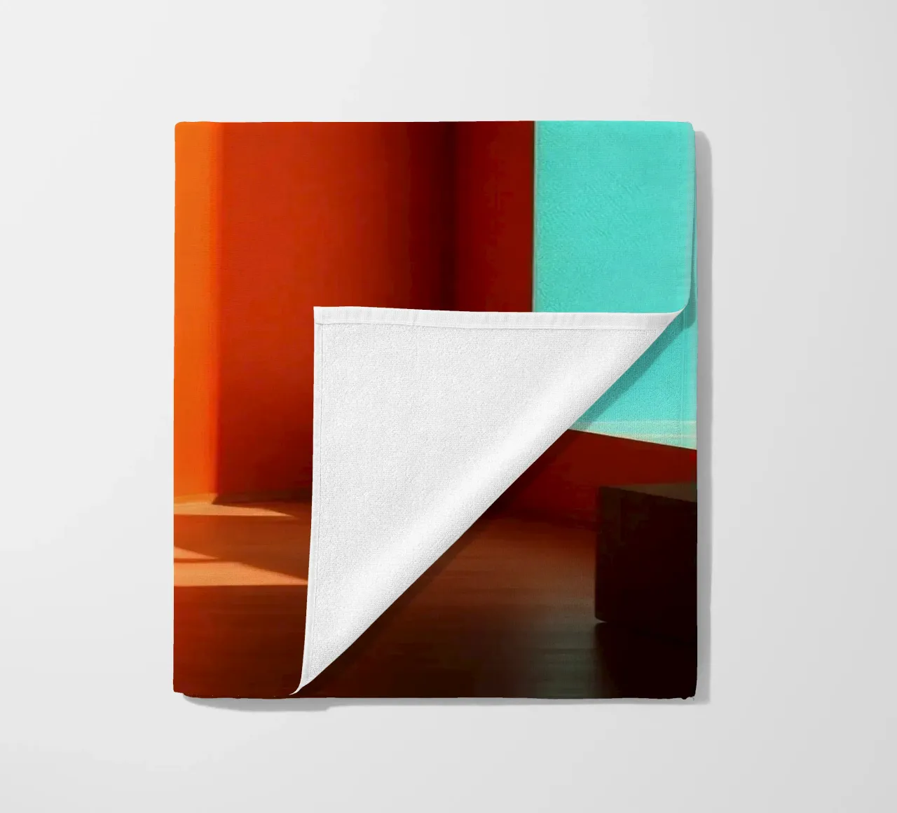 sunlight creating patterns in an artistically designed room beach towel by DesignDoodle