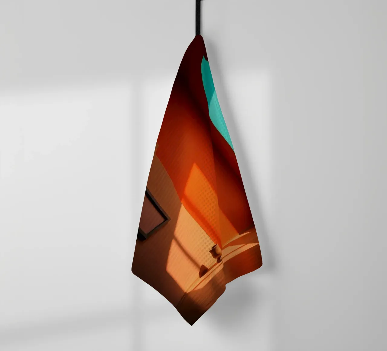 sunlight creating patterns in an artistically designed room tea towel by DesignDoodle