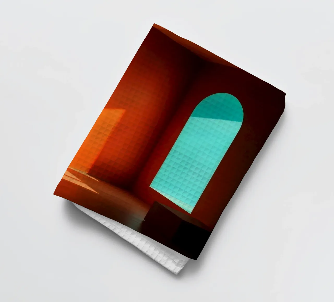 sunlight creating patterns in an artistically designed room tea towel by DesignDoodle