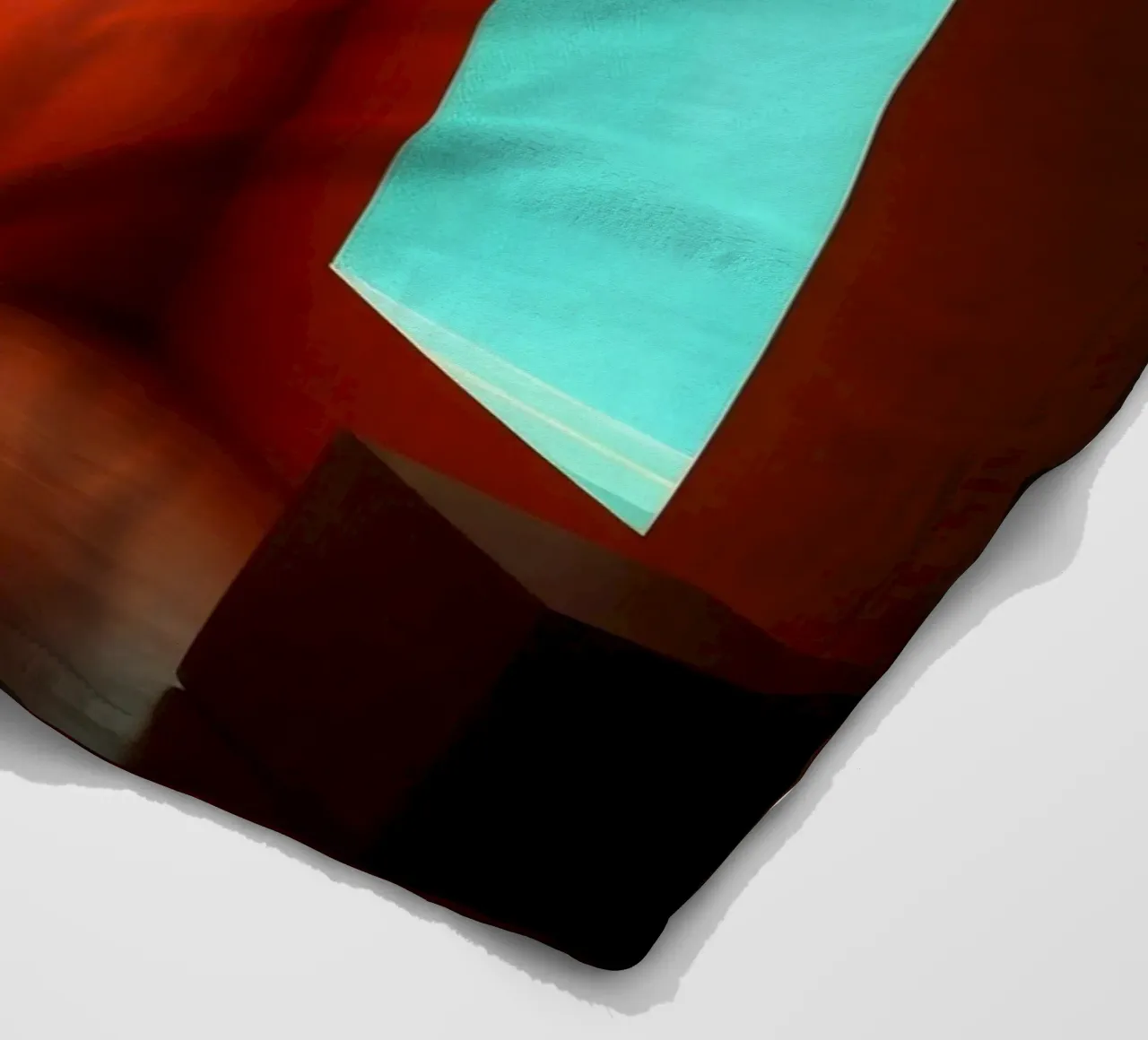 sunlight creating patterns in an artistically designed room fleece blanket by DesignDoodle