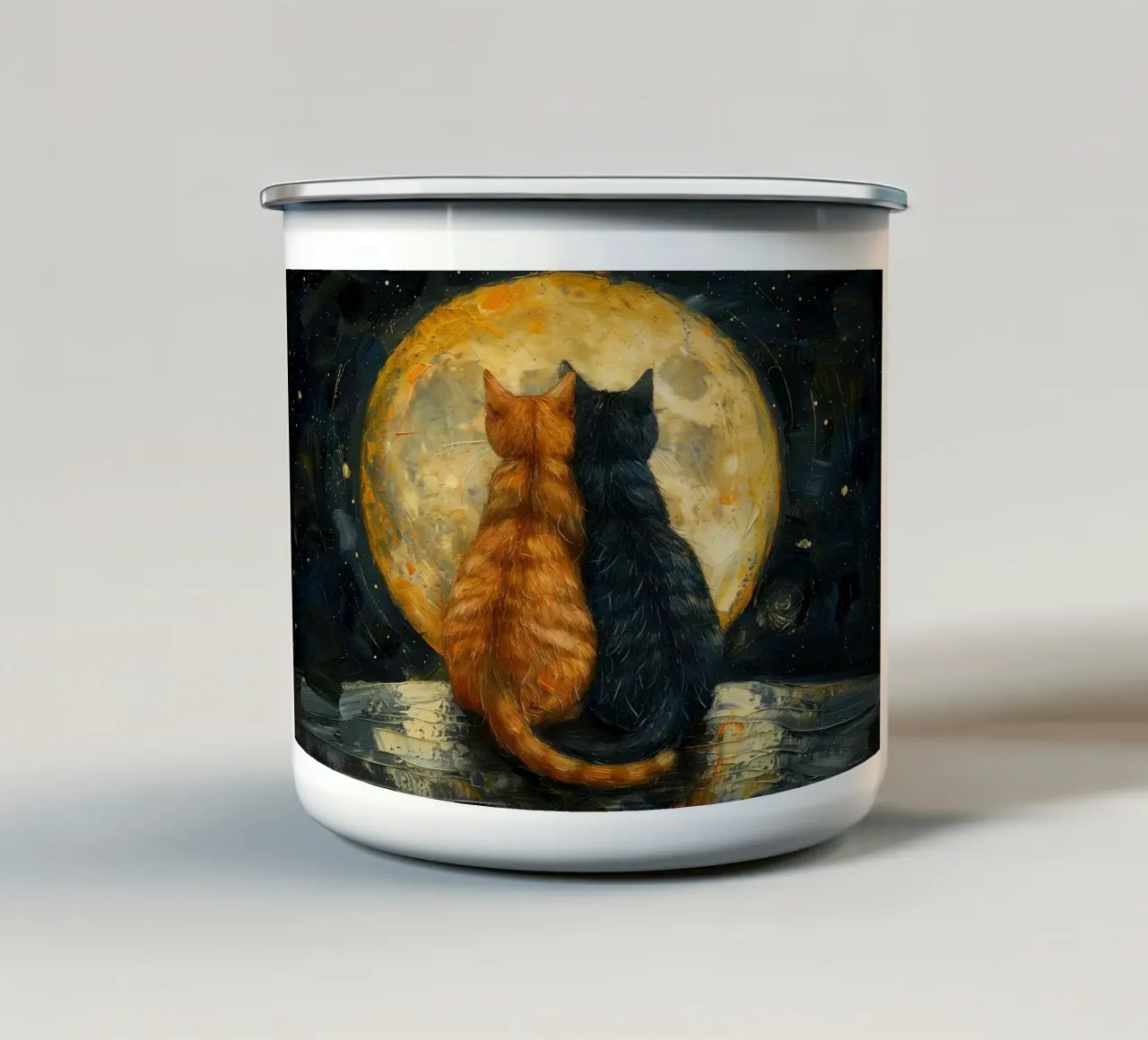 gatti tazza in smalto da Abstract Botanical Art