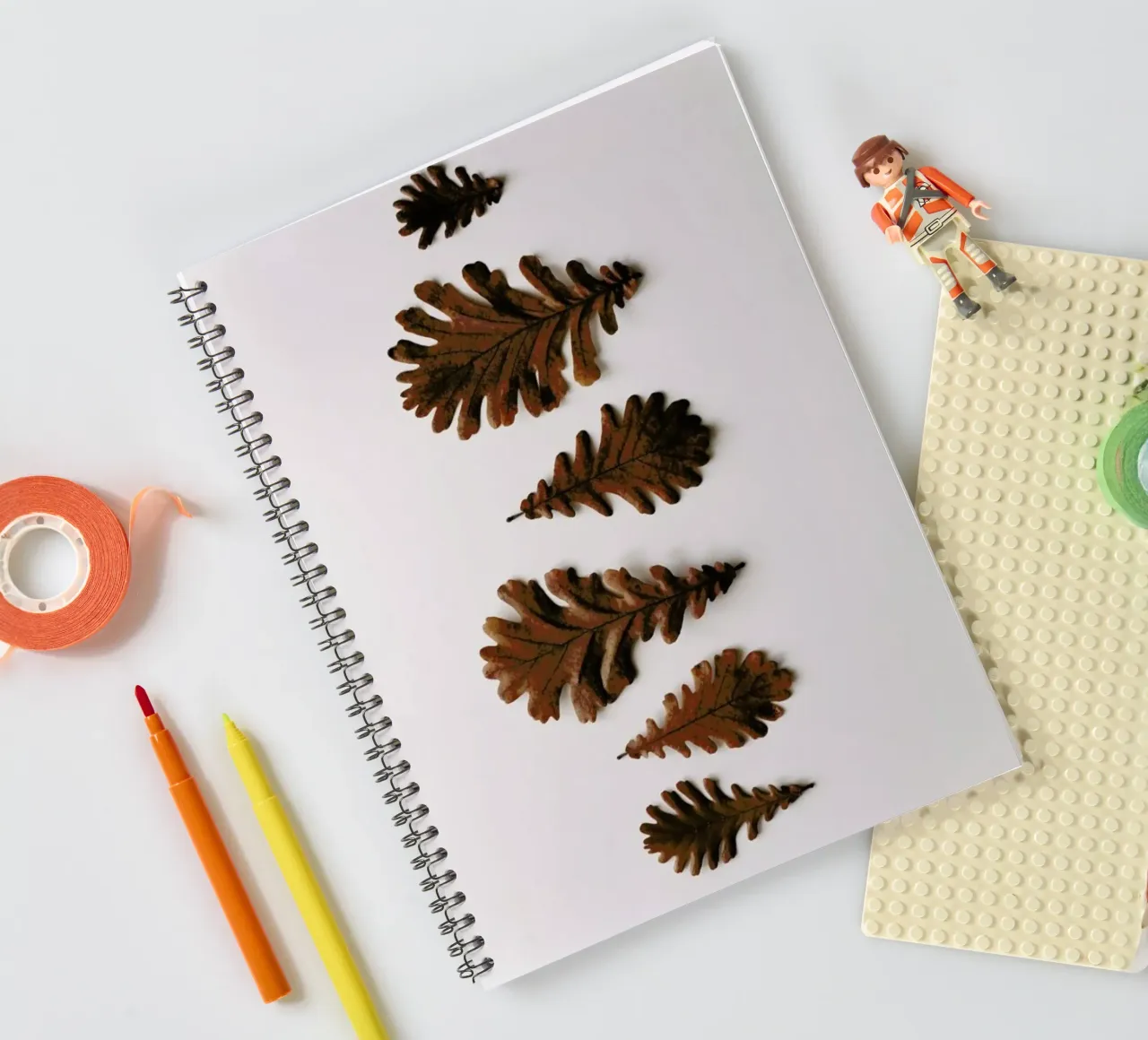 Shapes Oak Leafs spiral notebook by Studio Nahili