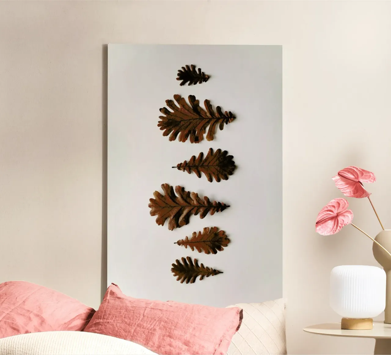 Shapes Oak Leafs canvas by Studio Nahili