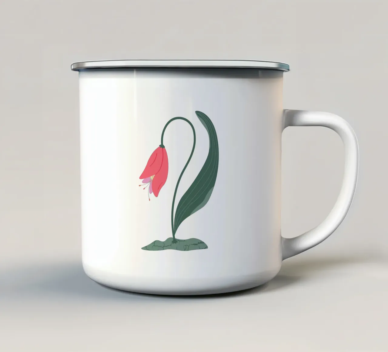 Poetic Tulip tazza in smalto da Silvie Illustration