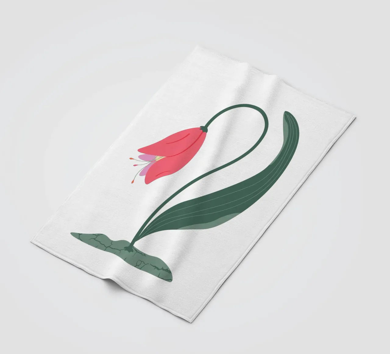 Poetic Tulip fleece blanket by Silvie Illustration