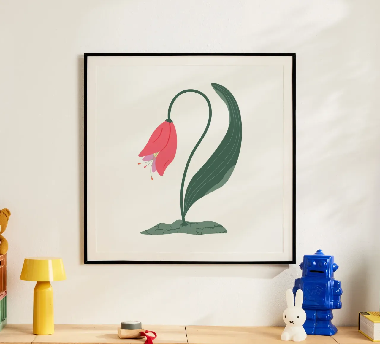 Poetic Tulip poster con telaio in alluminio da Silvie Illustration