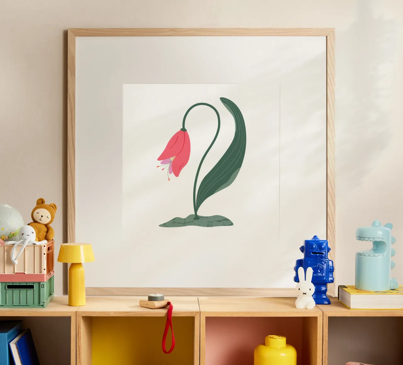 Poetic Tulip poster con telaio in alluminio da Silvie Illustration