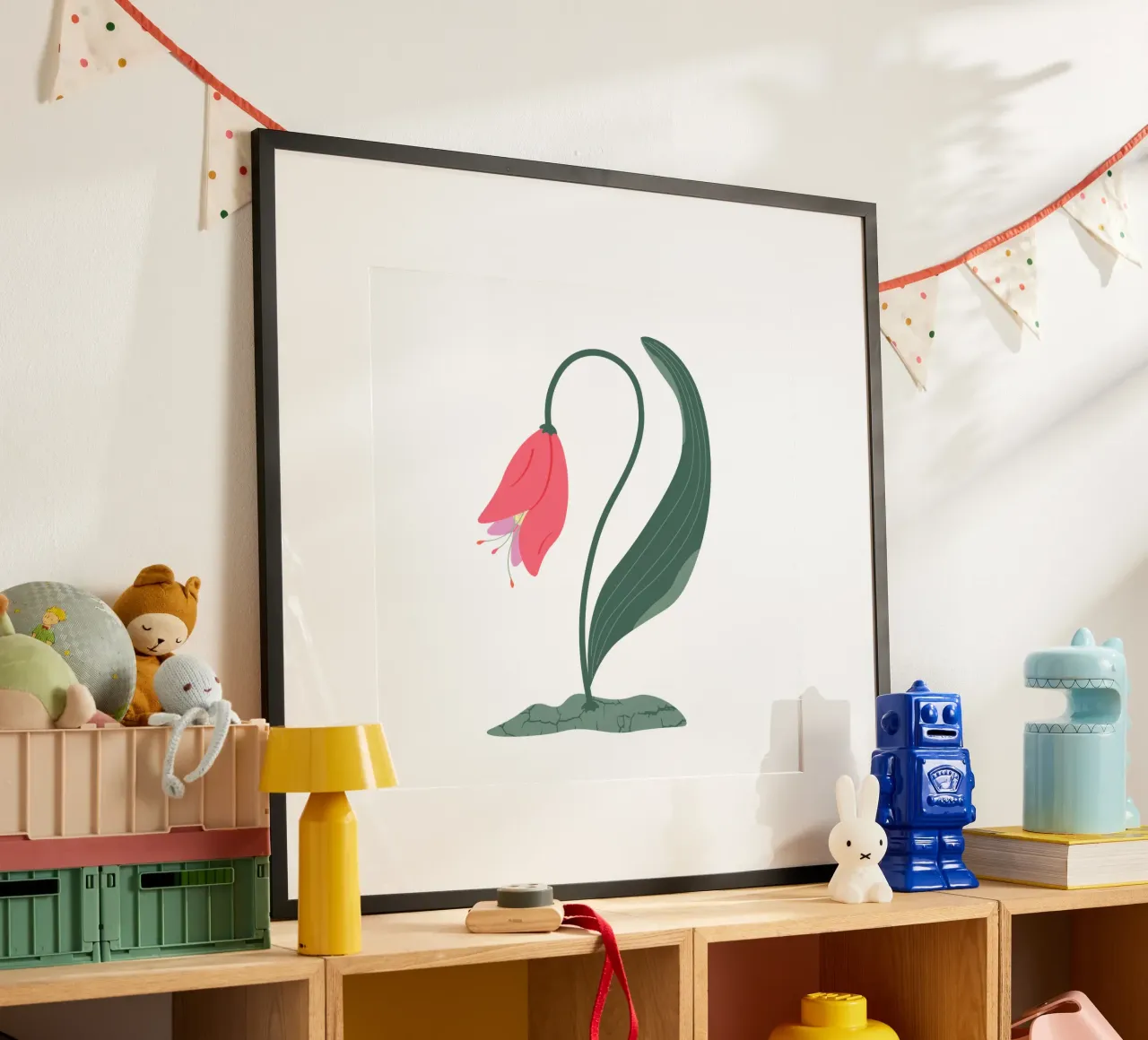 Poetic Tulip poster con telaio in alluminio da Silvie Illustration