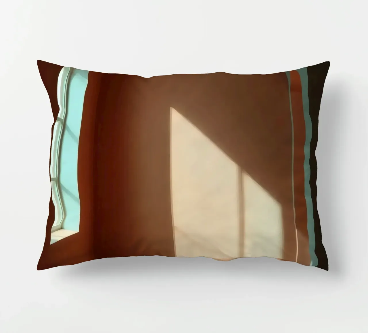 Bright sunlight streams through arched windows decorative cushion by DesignDoodle