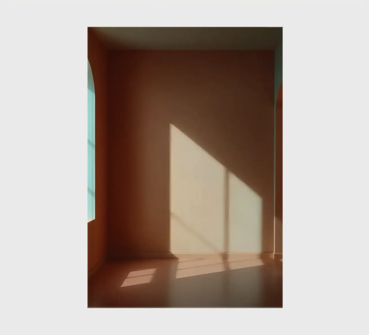 Bright sunlight streams through arched windows notebook by DesignDoodle