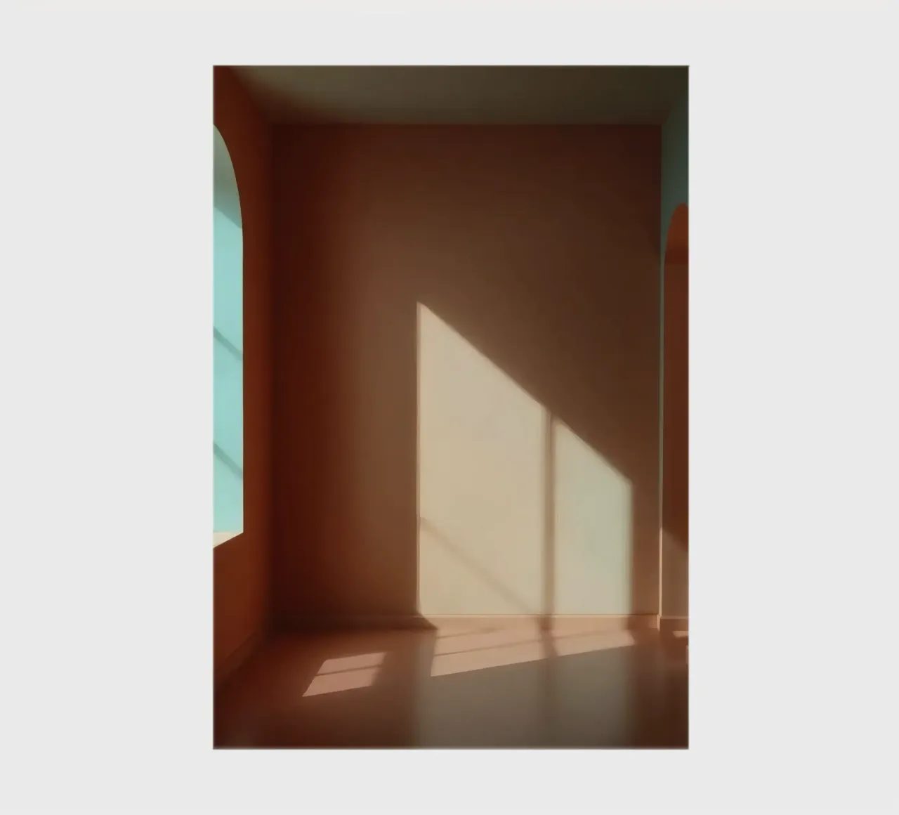 Bright sunlight streams through arched windows notebook by DesignDoodle