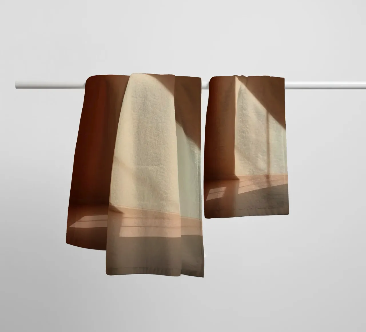 Bright sunlight streams through arched windows towel by DesignDoodle