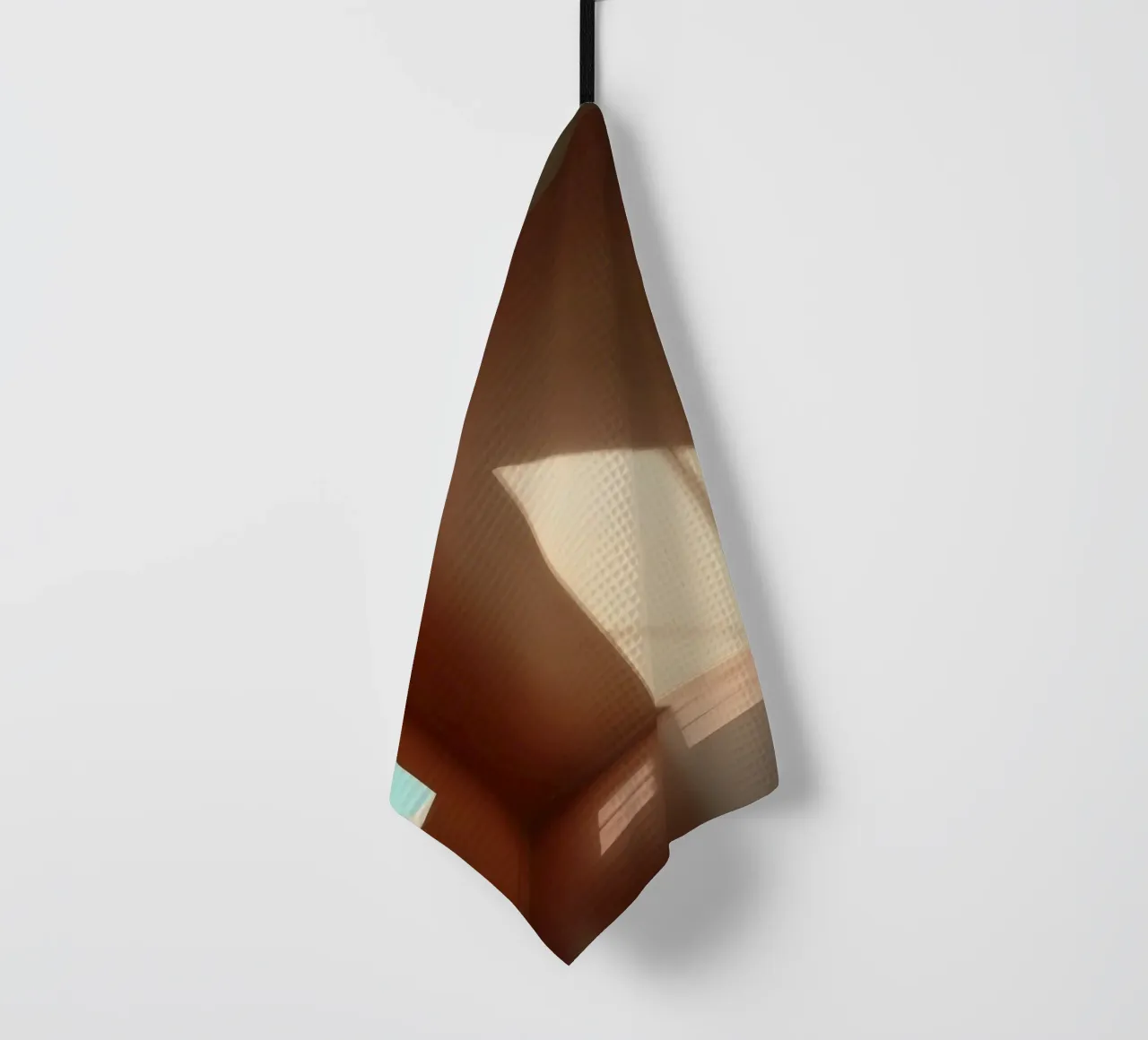 Helles Sonnenlicht strömt durch gewölbte Fenster Geschirrtuch von DesignDoodle