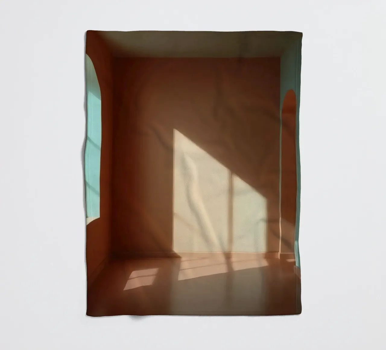 Bright sunlight streams through arched windows fleece blanket by DesignDoodle
