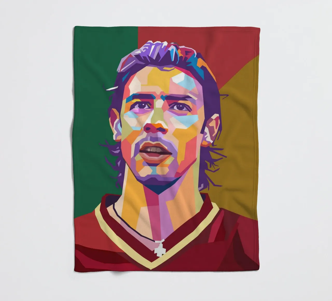 Rui Costa, giocatore di calcio simbolo coperta in pile da Hantamrata