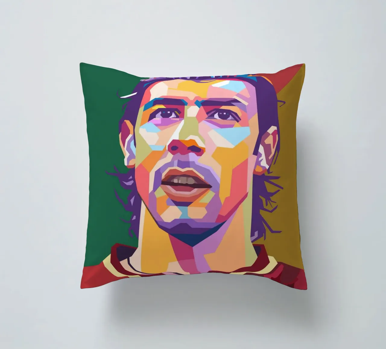 Rui Costa iconic football player decorative cushion by Hantamrata