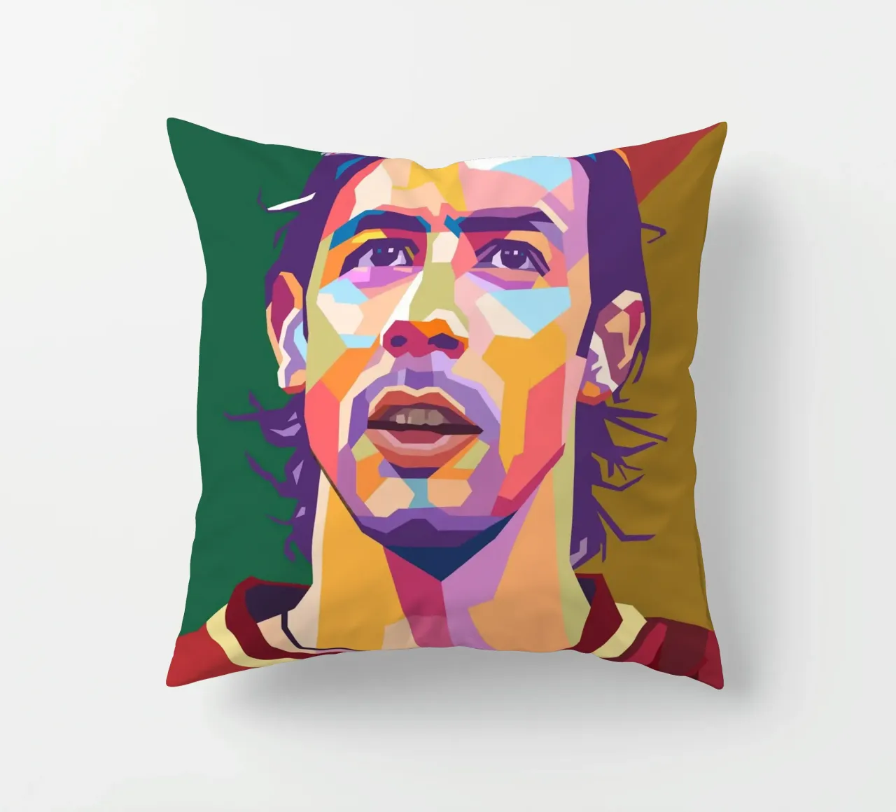 Rui Costa iconic football player decorative cushion by Hantamrata