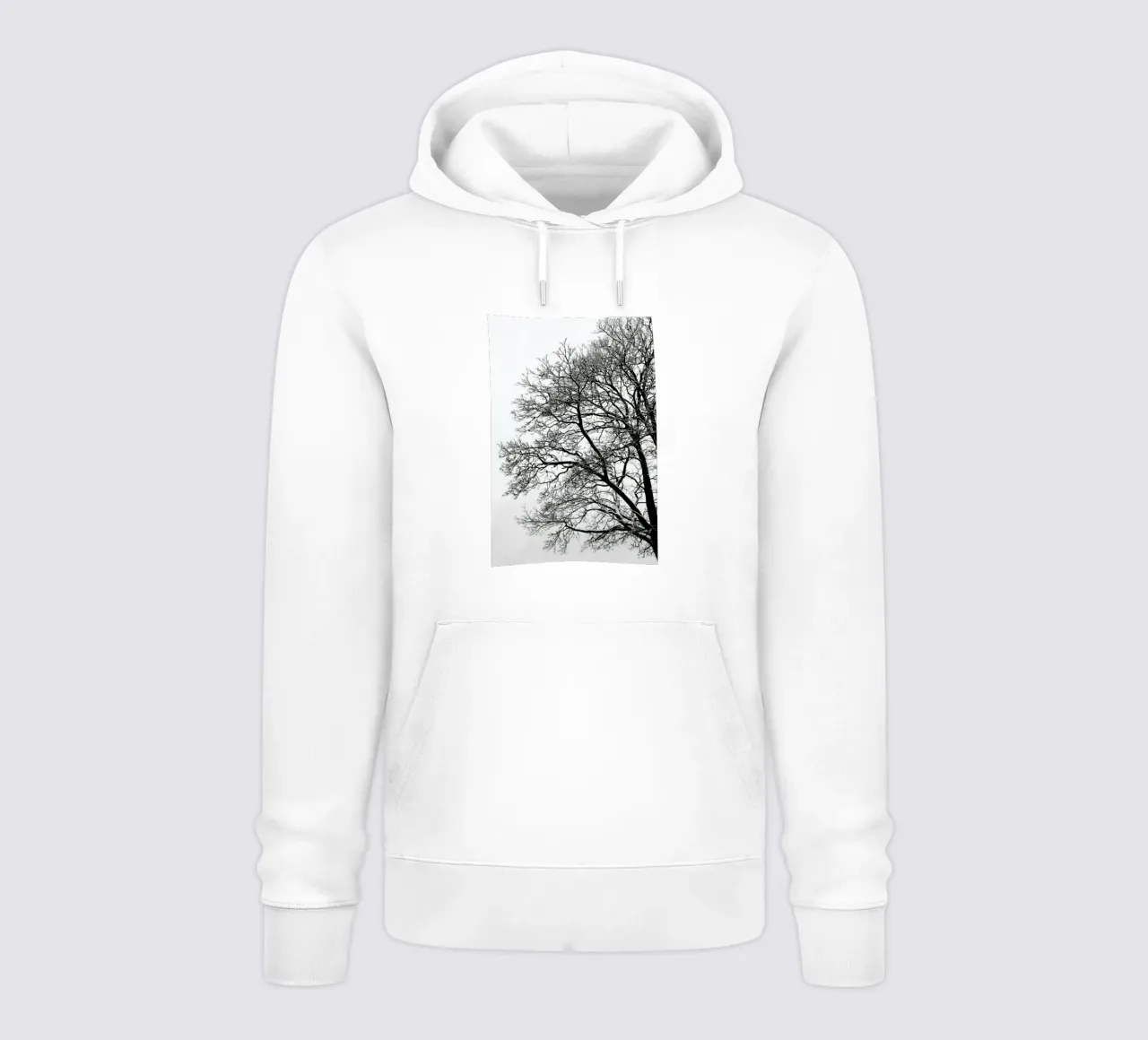 Black & White Abstract Winter Tree felpa con cappuccio da Studio Nahili