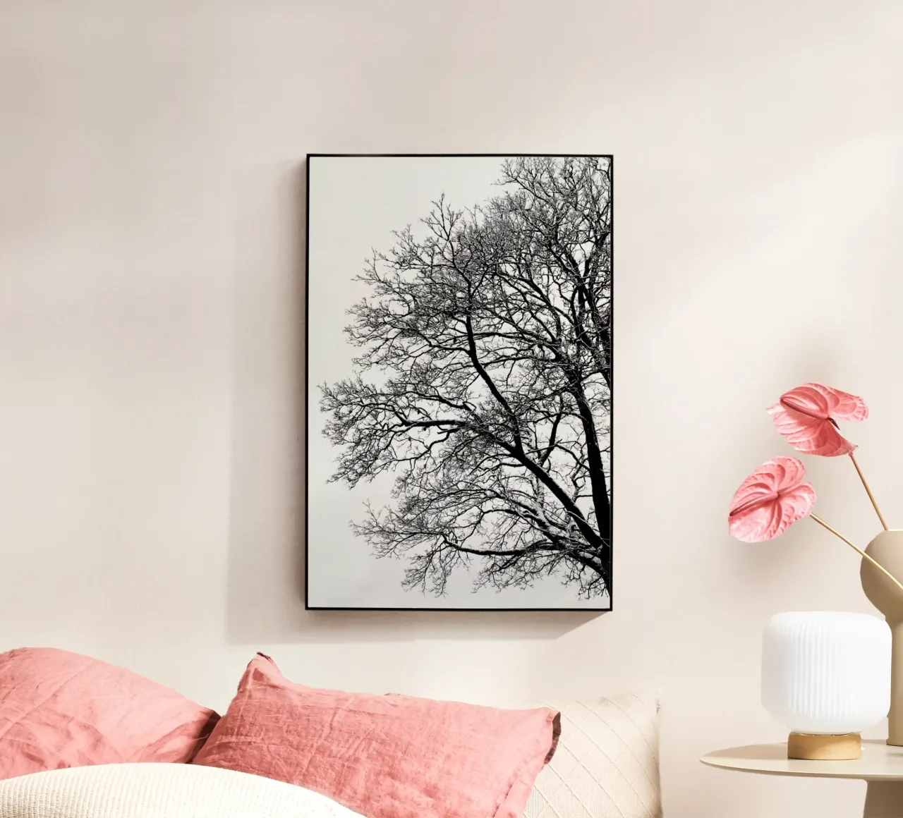 Black & White Abstract Winter Tree plexiglass da Studio Nahili