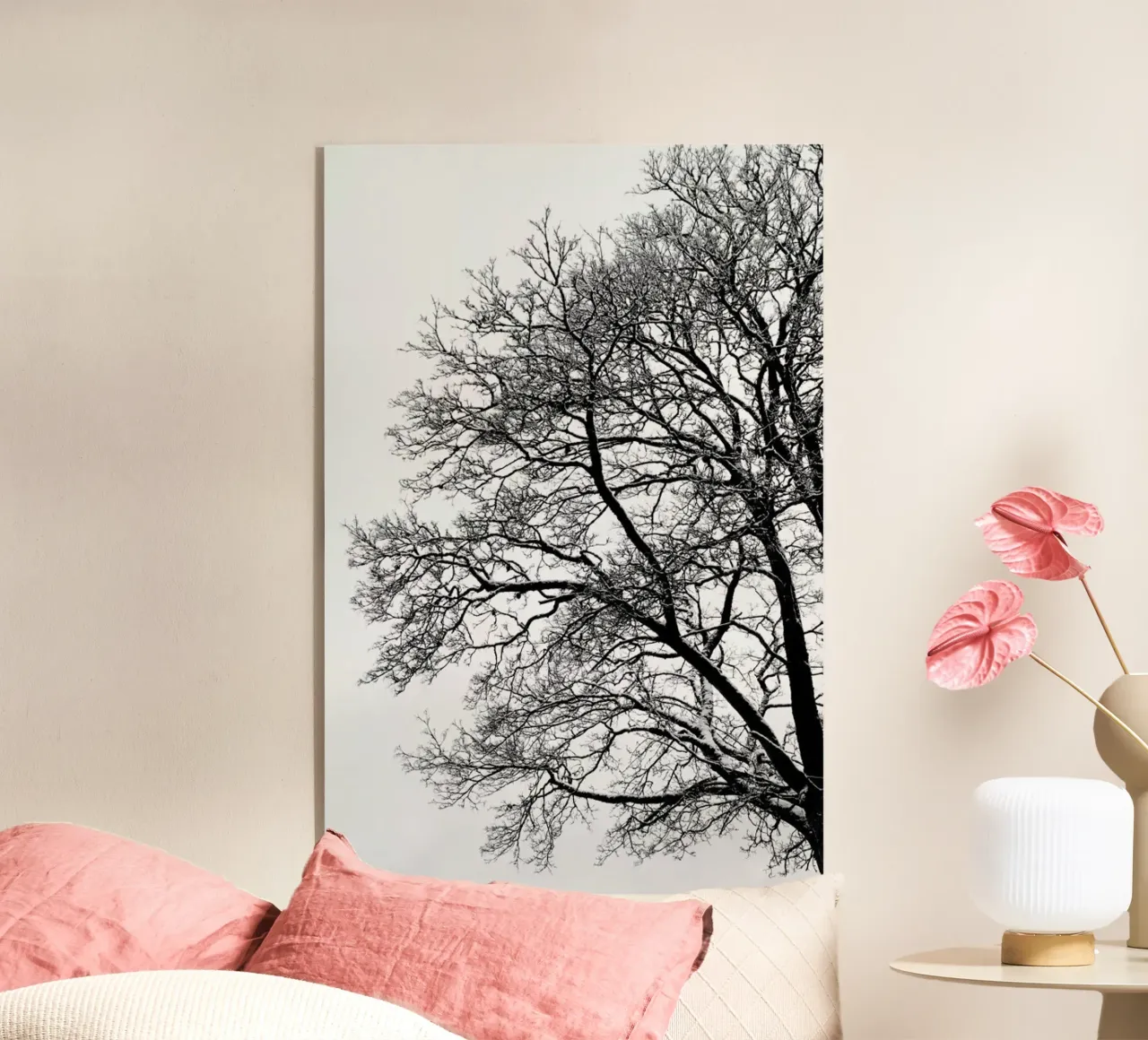 Black & White Abstract Winter Tree plexiglass da Studio Nahili