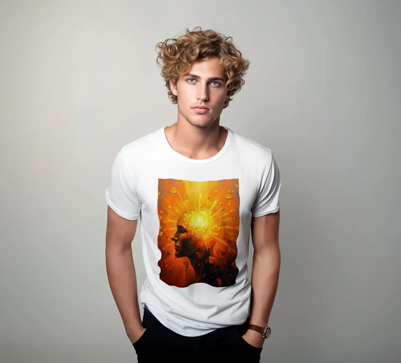 L'illuminazione della mente esplode in colori vibranti t-shirt da DesignDoodle