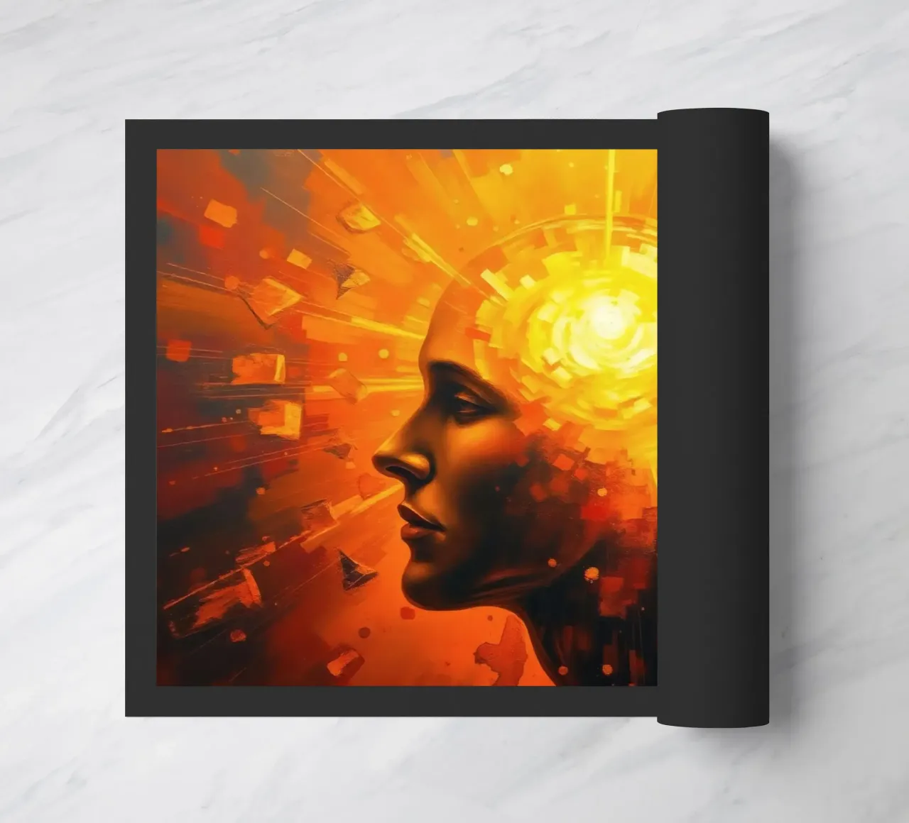 L'illuminazione della mente esplode in colori vibranti zerbino da DesignDoodle
