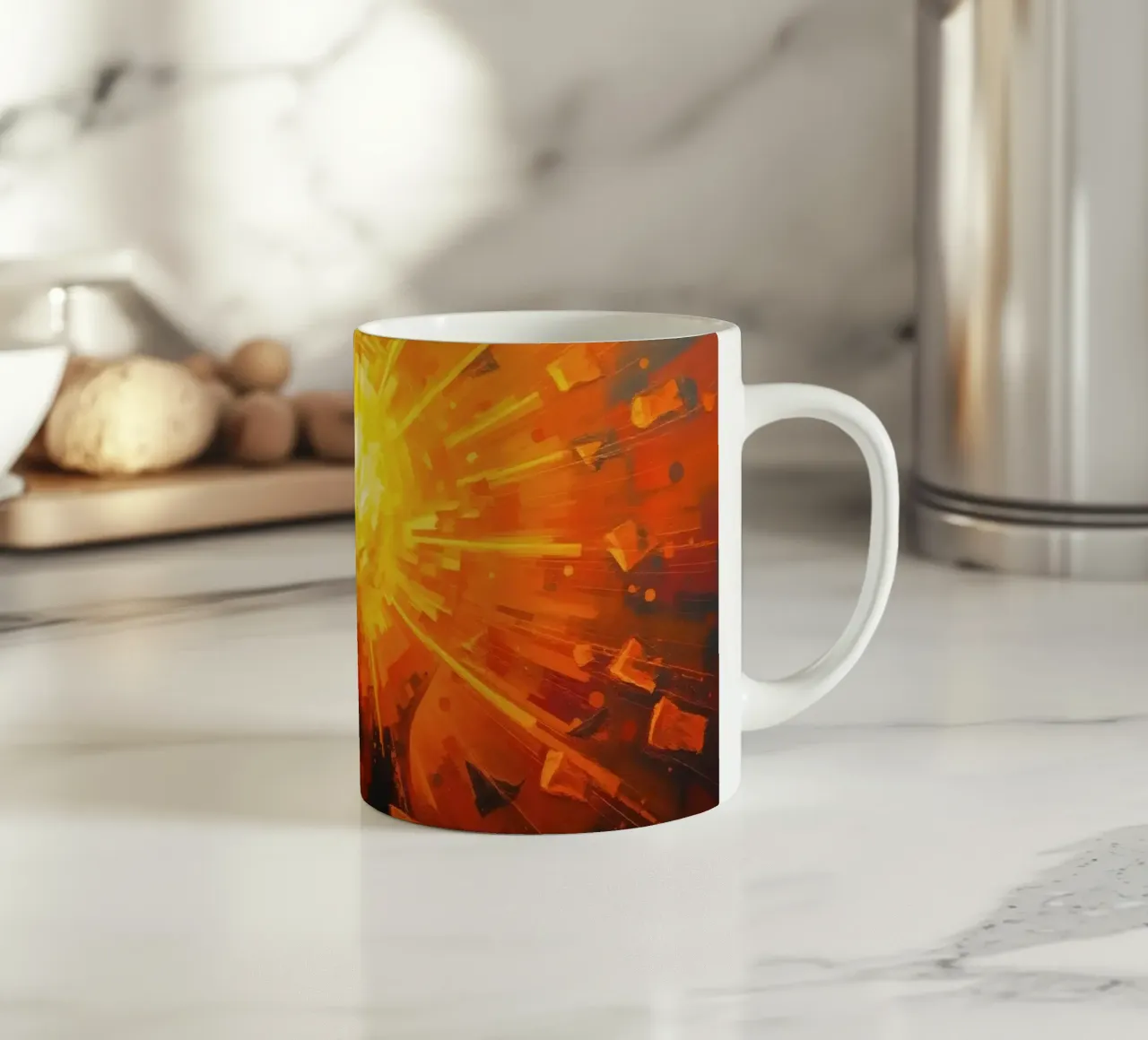 L'illuminazione della mente esplode in colori vibranti tazza in ceramica da DesignDoodle