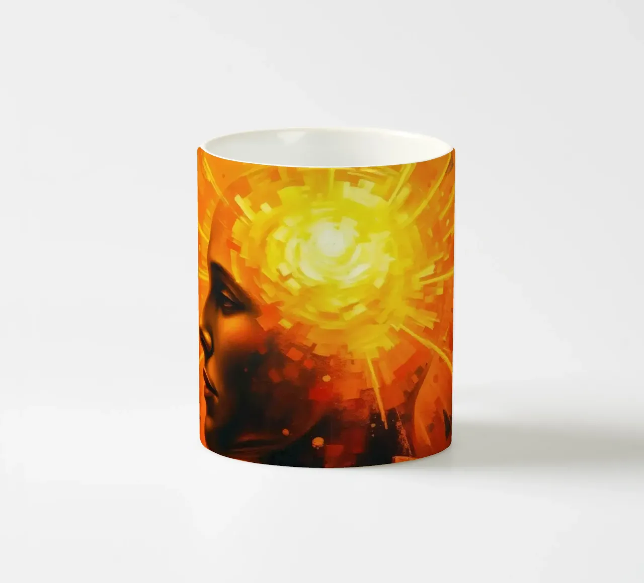 L'illuminazione della mente esplode in colori vibranti tazza in ceramica da DesignDoodle