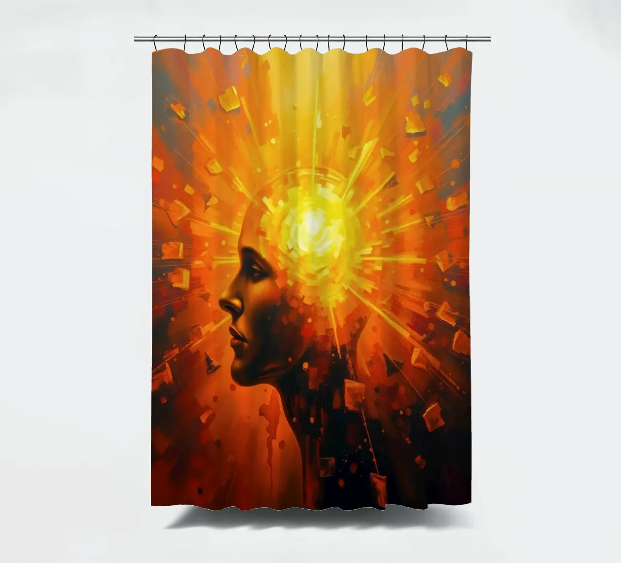 L'illuminazione della mente esplode in colori vibranti tenda da doccia da DesignDoodle