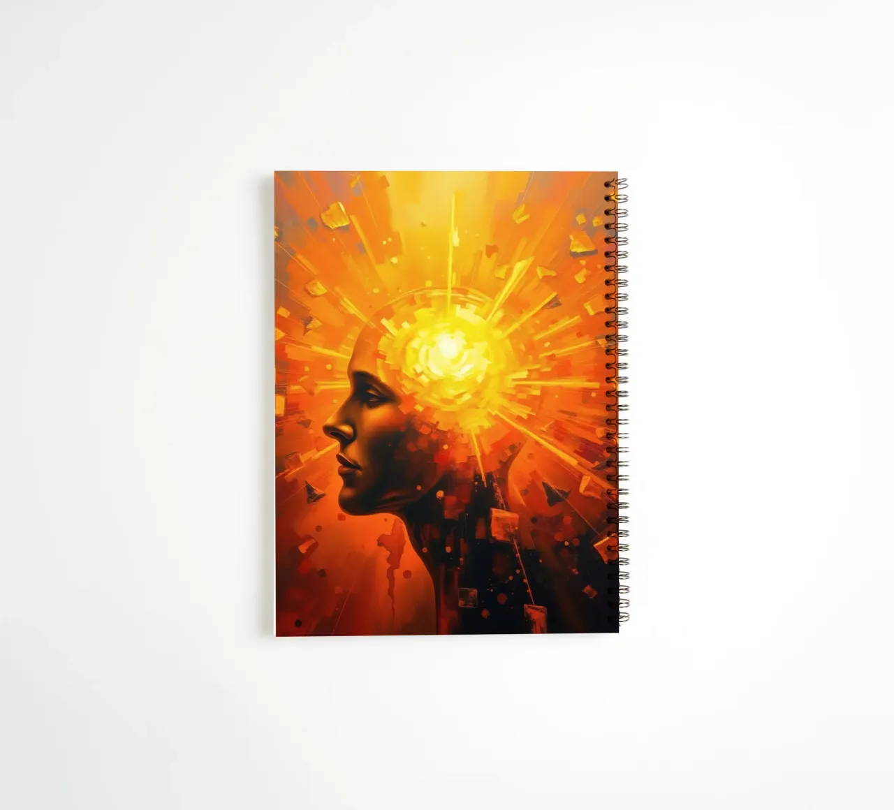 Mind's illumination bursts forth in vibrant colors spiral notebook by DesignDoodle