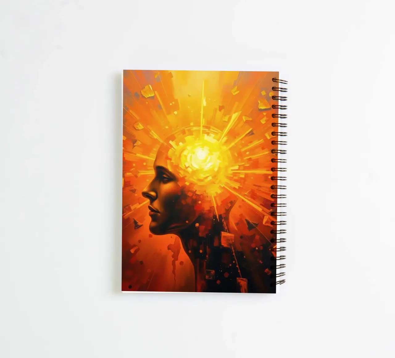 Mind's illumination bursts forth in vibrant colors spiral notebook by DesignDoodle