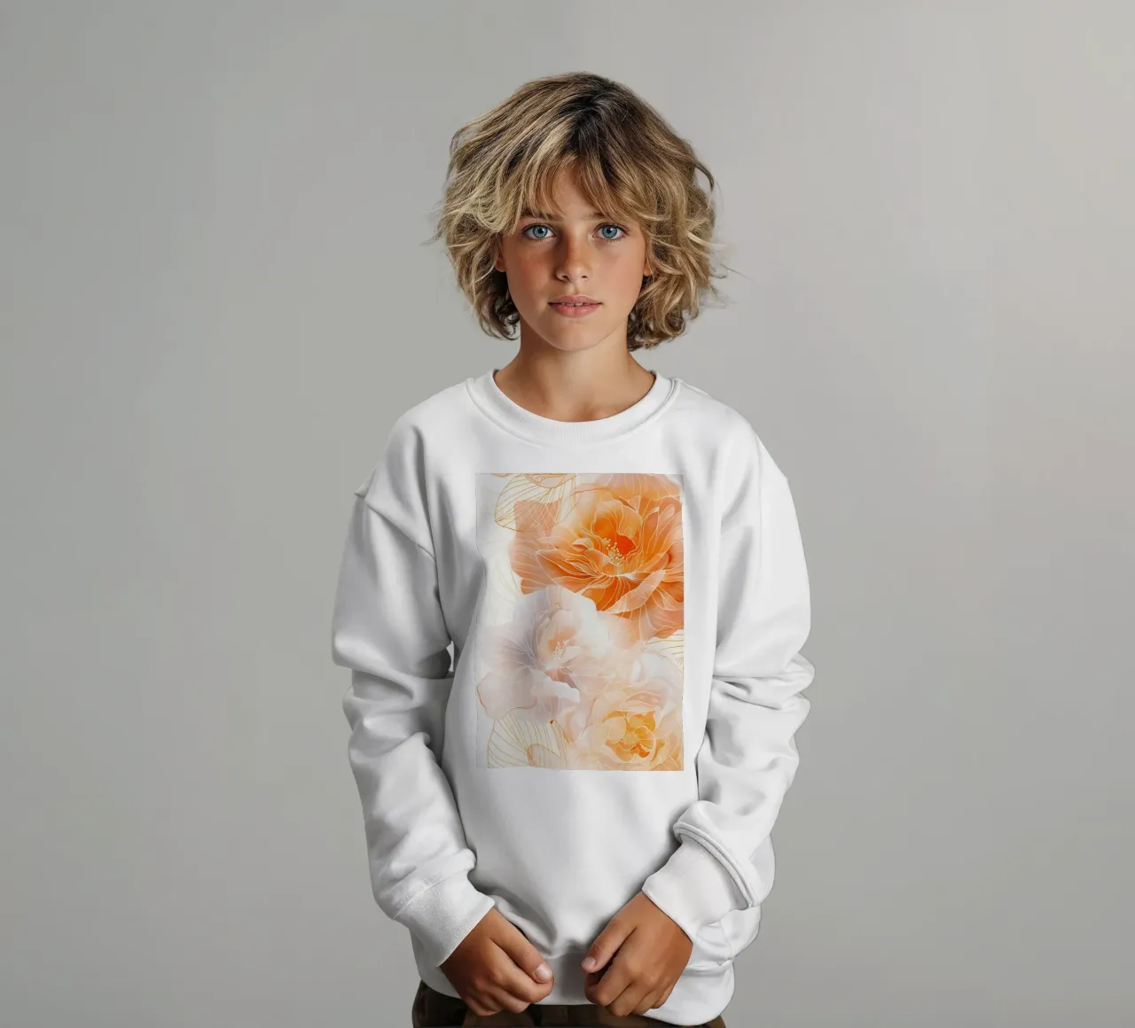 Peonie felpa bambino da Justyna Jaszke JBJart