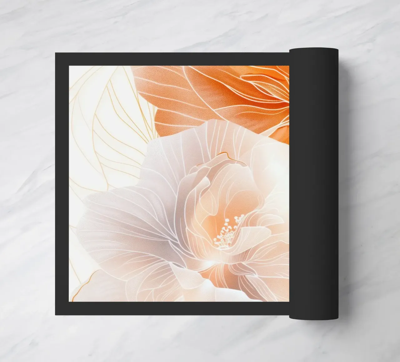 Peonies doormat by Justyna Jaszke JBJart