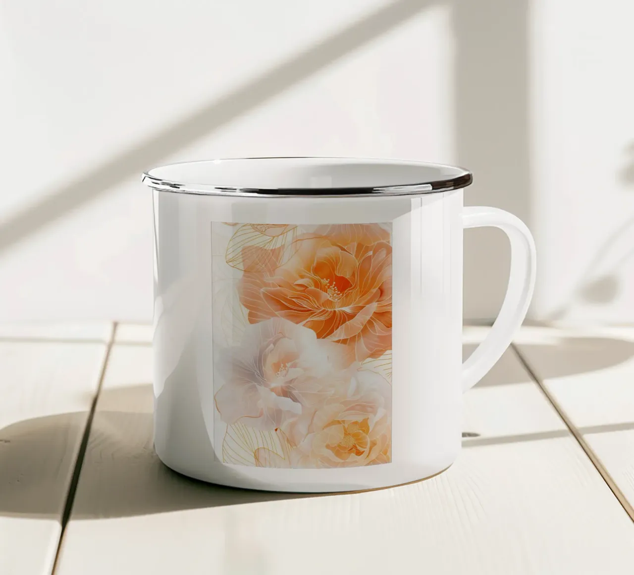 Peonie tazza in smalto da Justyna Jaszke JBJart