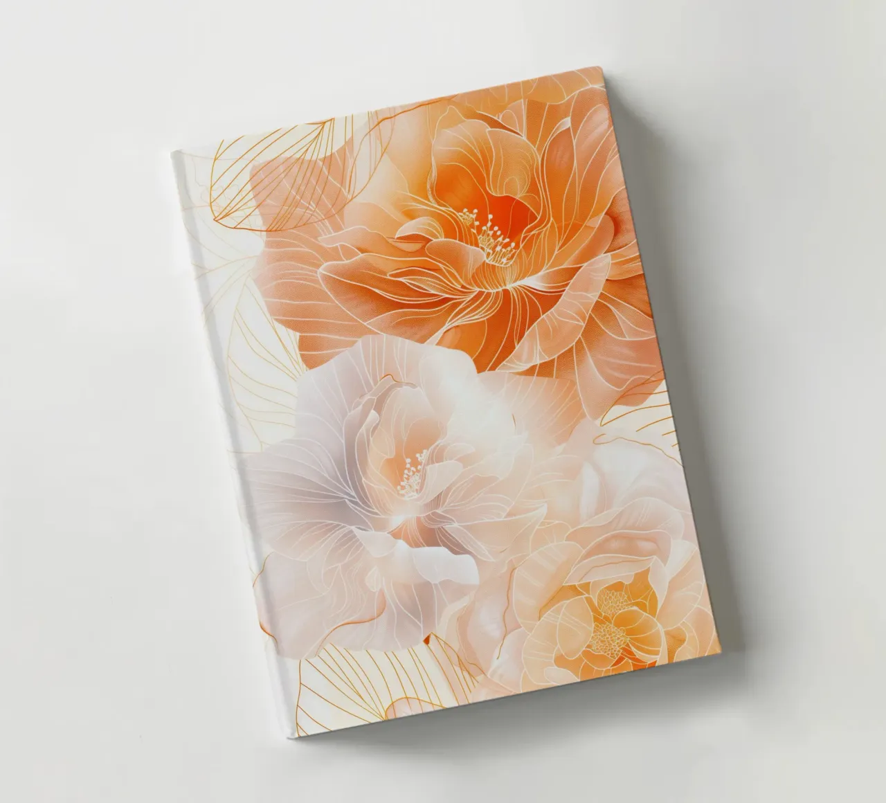Peonies notebook by Justyna Jaszke JBJart
