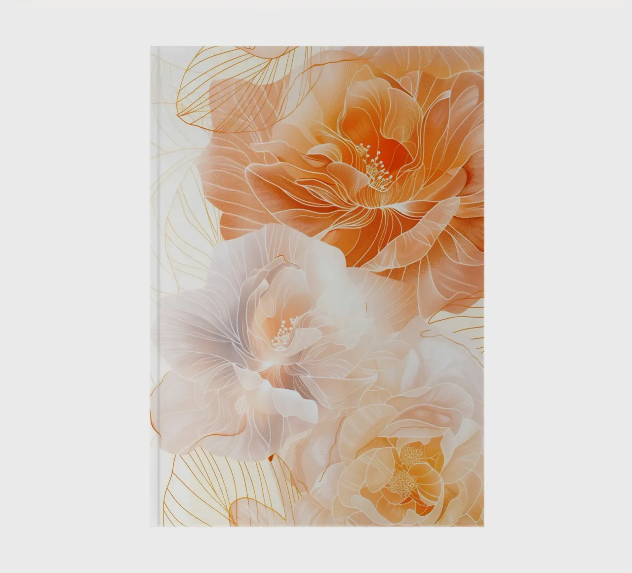Peonies notebook by Justyna Jaszke JBJart