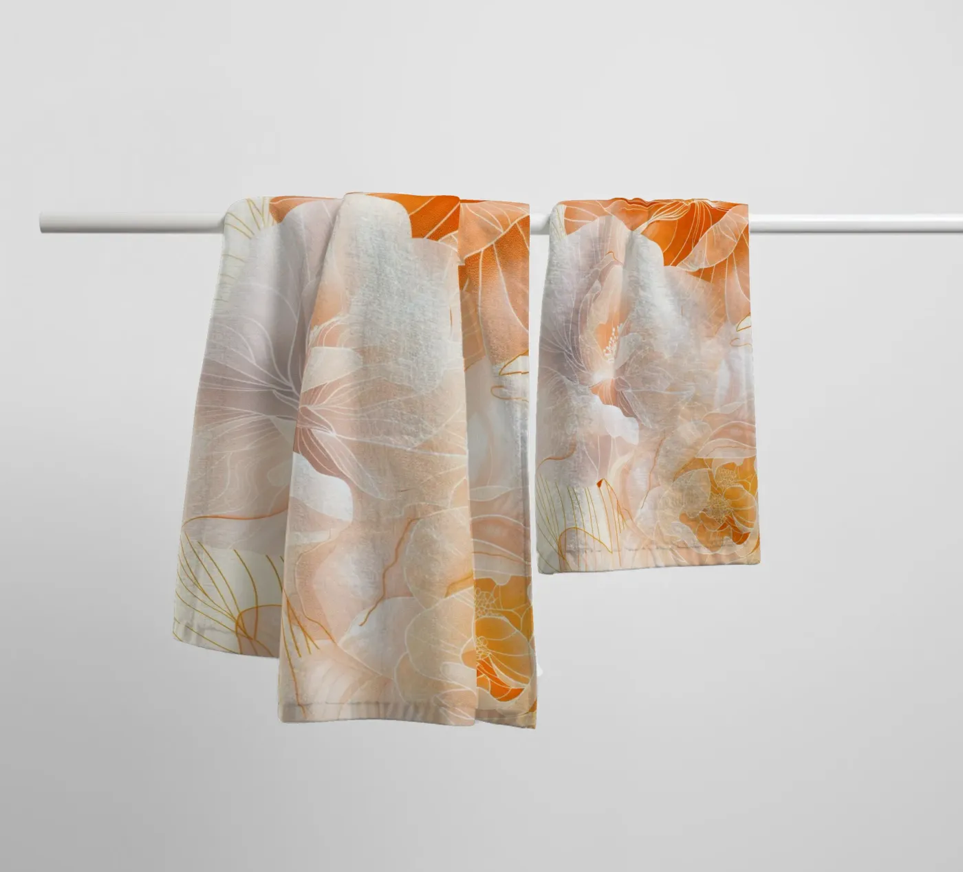 Peonies towel by Justyna Jaszke JBJart