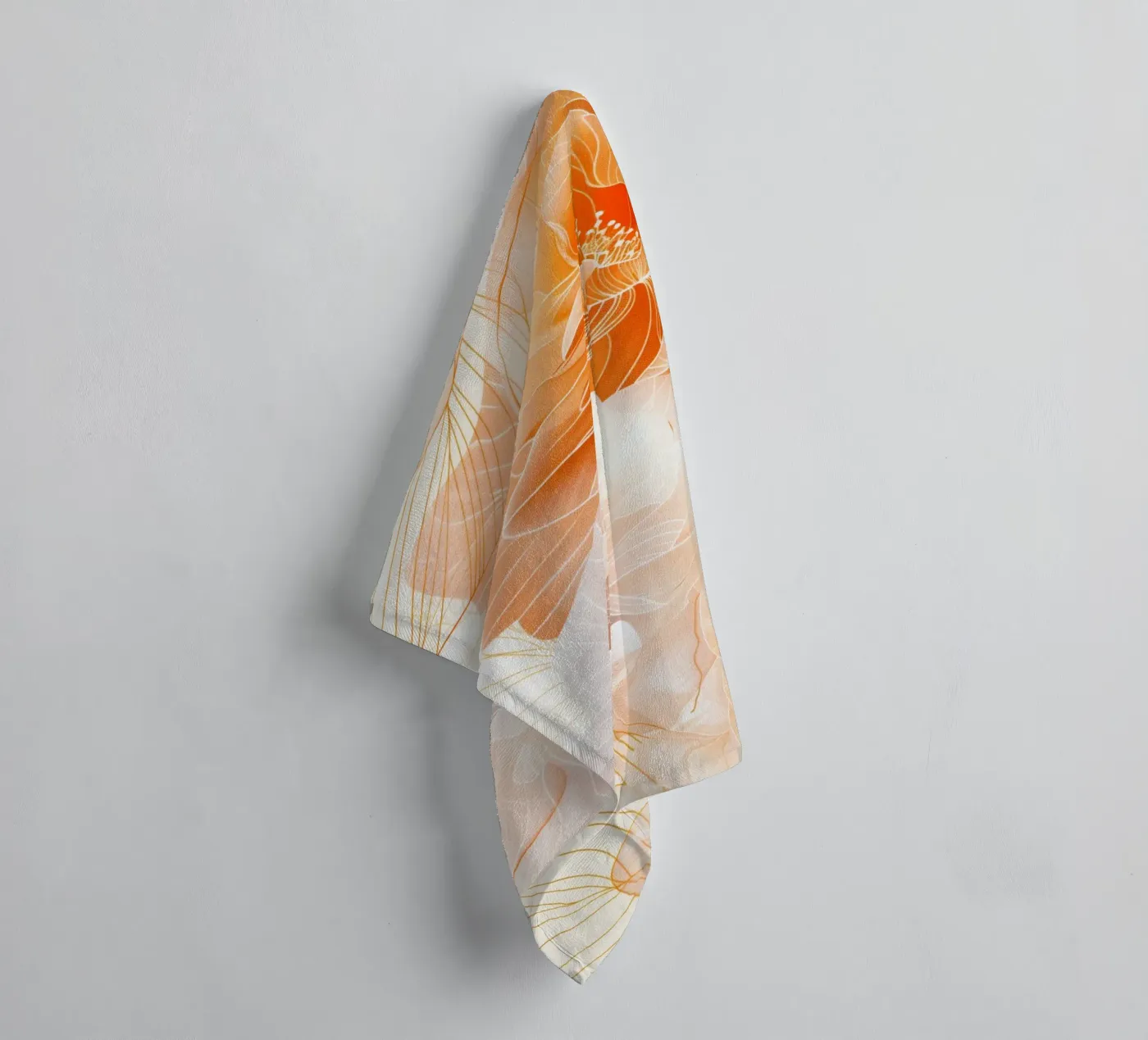 Peonies towel by Justyna Jaszke JBJart