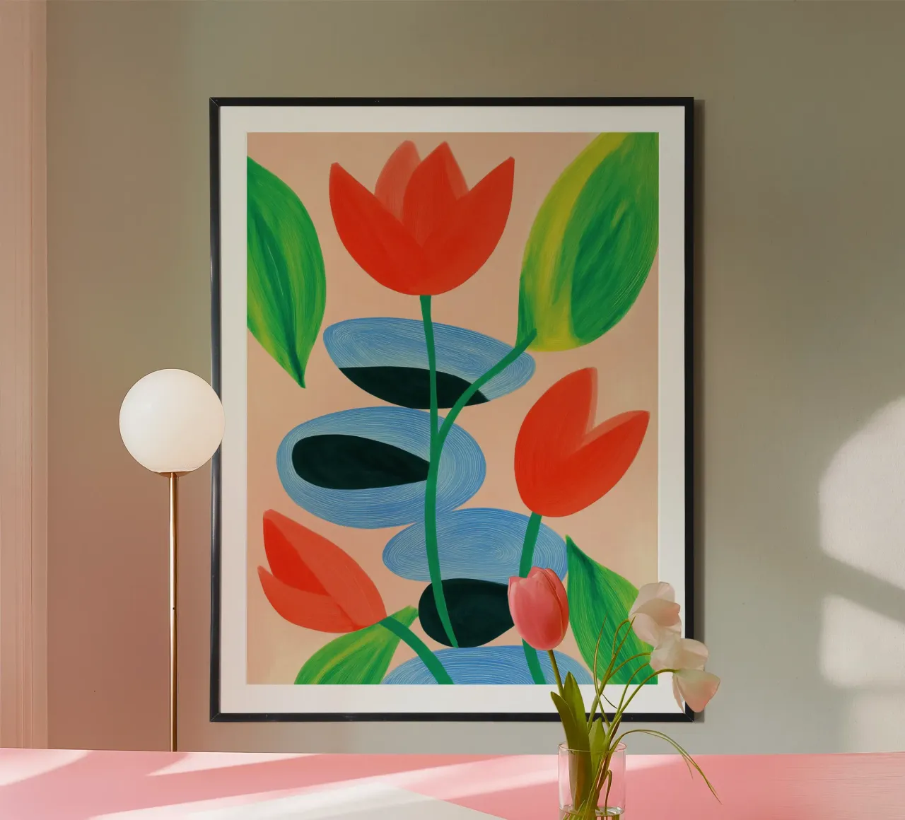 Tobi-ishi (飛石) | Pietre di gradini nel giardino zen giapponese poster con telaio in plastica da Autofocus