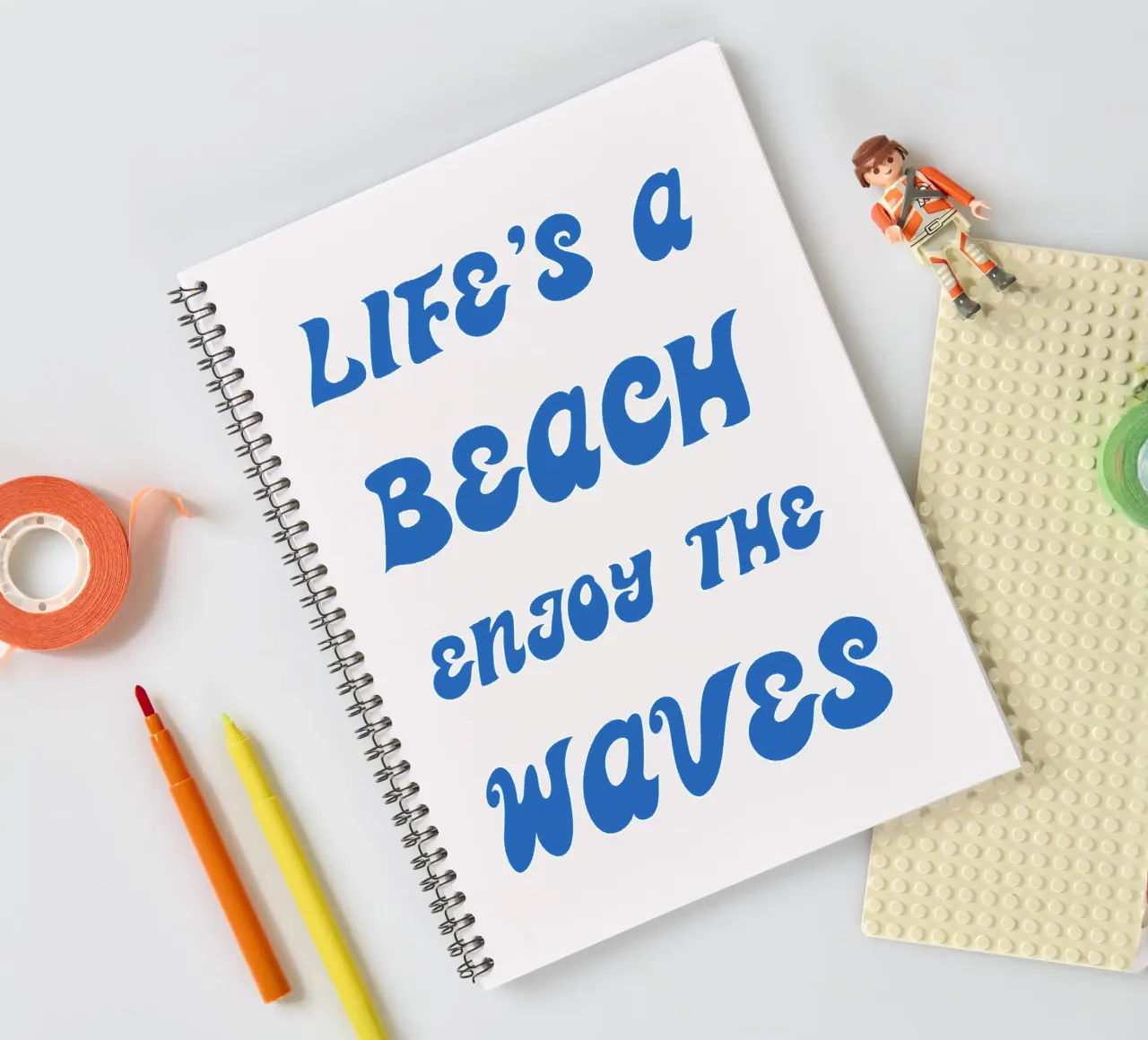 Life's a Beach Enjoy spiral notebook by Typo Designs