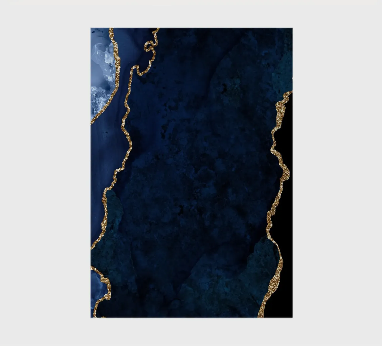 Navy & Gold Agate Texture 15 notebook by Gemstone Textures