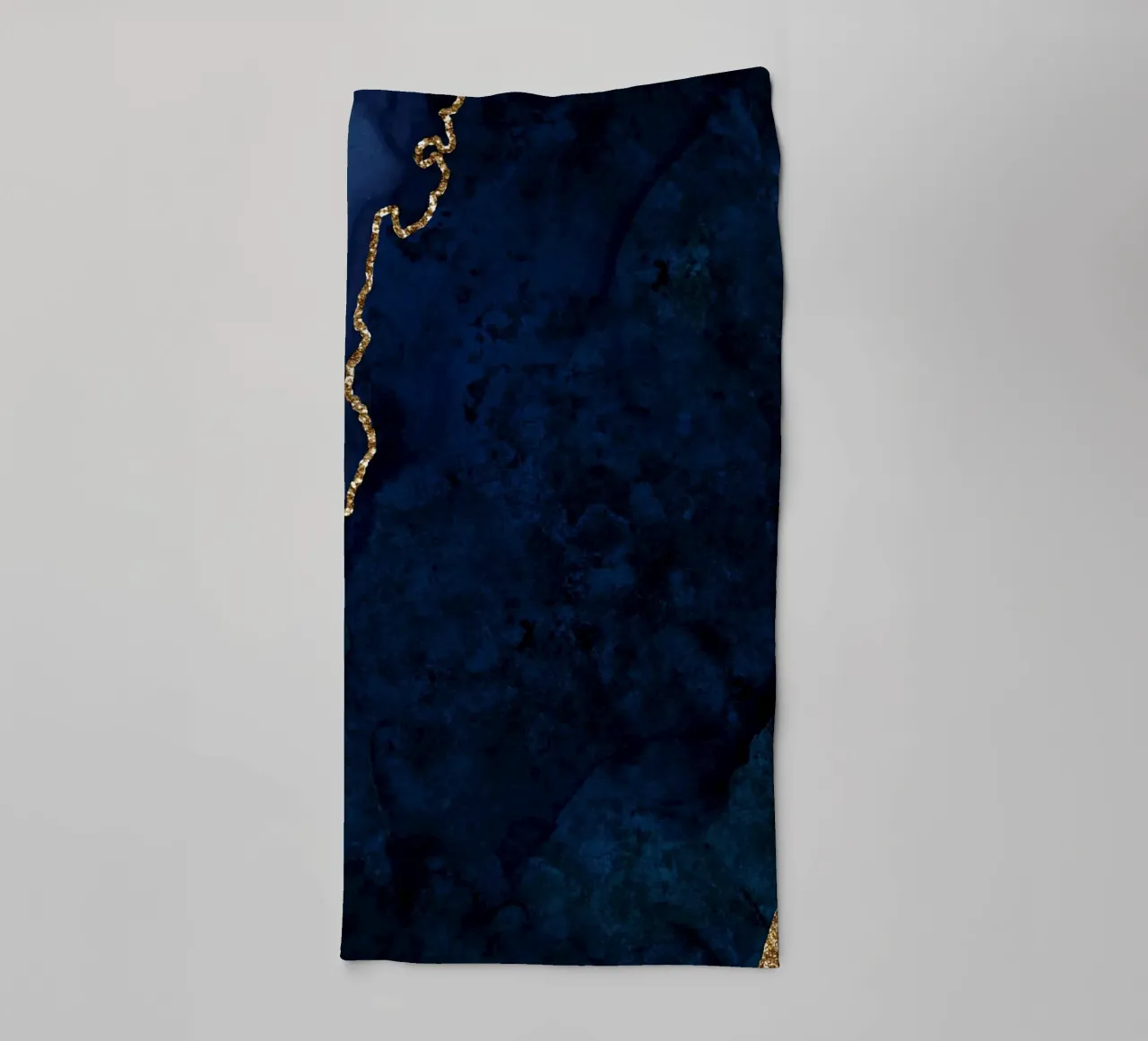 Navy & Gold Agate Texture 15 towel by Gemstone Textures