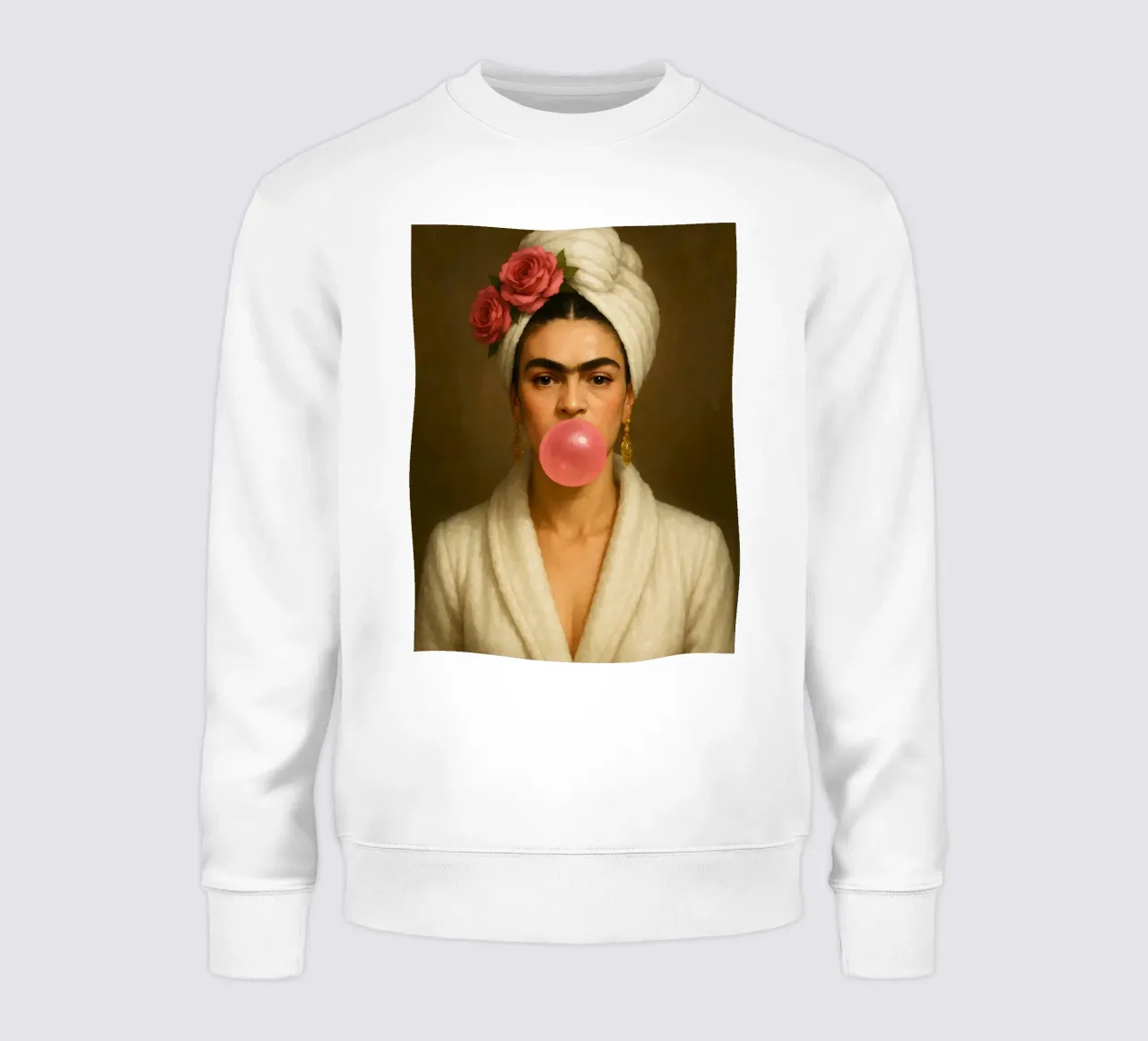 RITRATTO DI FRIDA KAHLO CON GOMMA DA MASTICARE felpa da ARTOMATIC