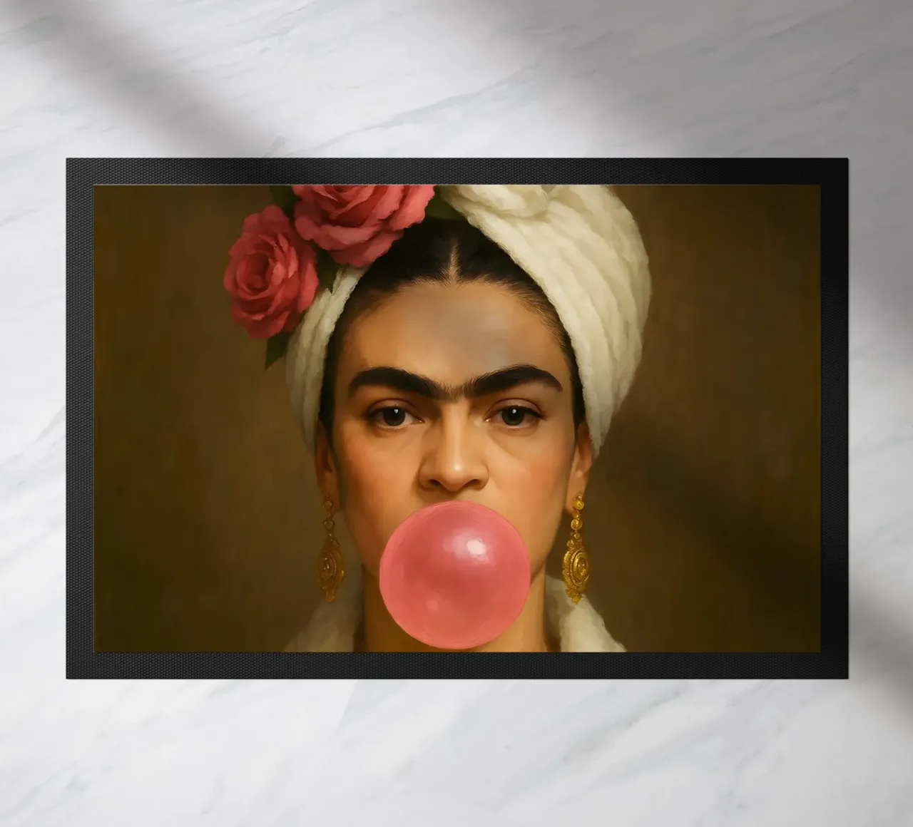 RITRATTO DI FRIDA KAHLO CON GOMMA DA MASTICARE zerbino da ARTOMATIC